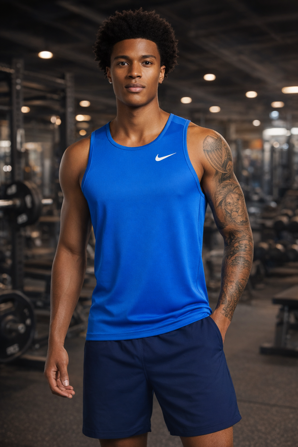 Koszulka bez rękawów męska Nike Muscle Shirt z technologią Dri-FIT fitnessowa Tank Top N
