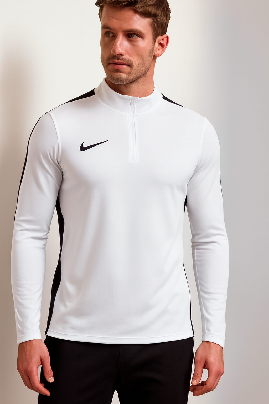Bluza z długim rękawem męska Nike Academy 23, BIAŁA