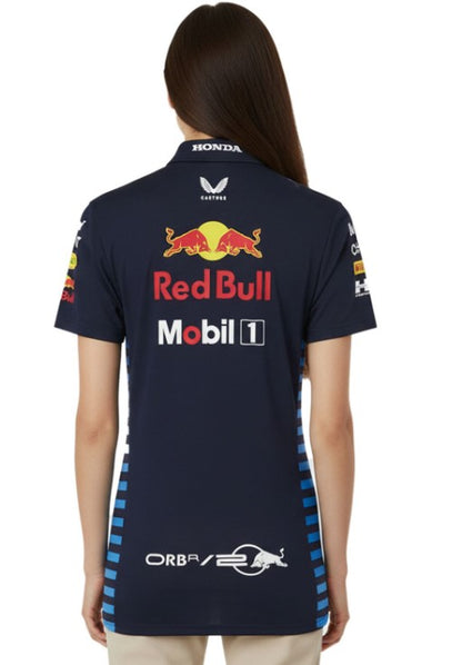 Koszulka polo damska Oracle Red Bull Racing Formuła 1 F1 Team 2024 z logo sponsorów