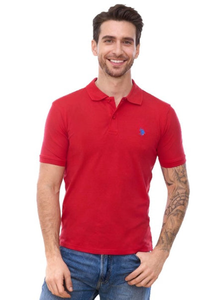 US POLO ASSN. Koszulka polo męska czerwona r.L