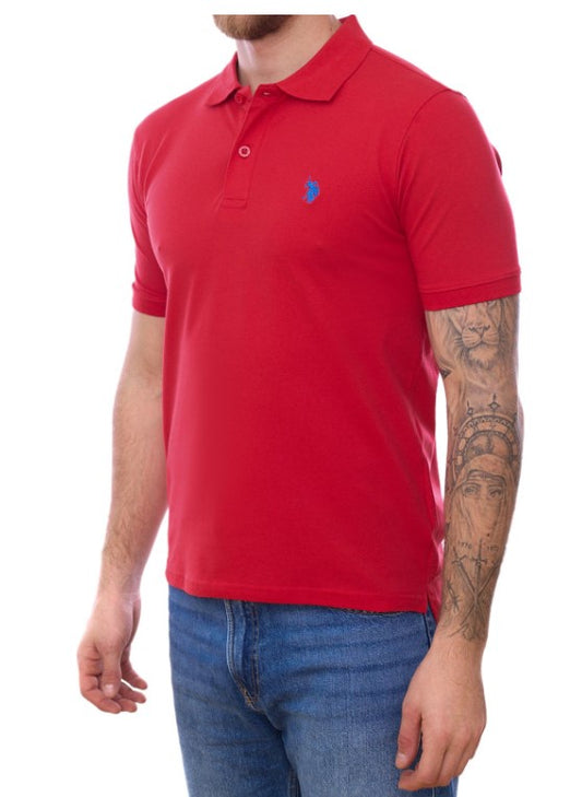 US POLO ASSN. Koszulka polo męska czerwona r.L