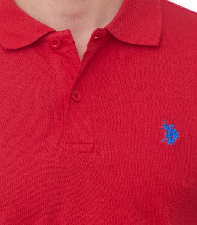 US POLO ASSN. Koszulka polo męska czerwona r.L