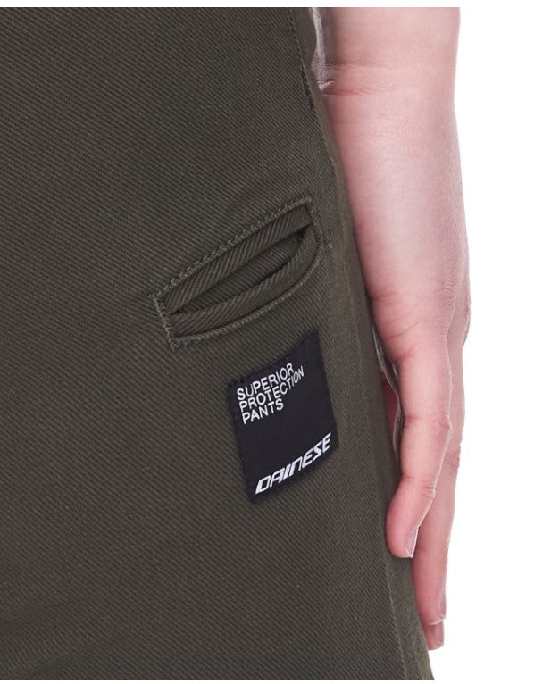 Spodnie motocyklowe damskie DAINESE Chinos Lady Tex z ochraniaczami Pro-Shape 2.0