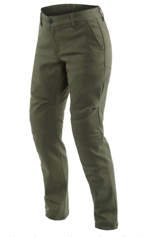 Spodnie motocyklowe damskie DAINESE Chinos Lady Tex z ochraniaczami Pro-Shape 2.0