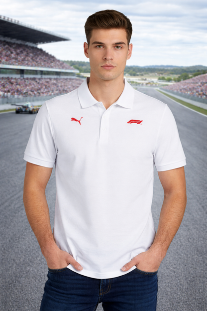 F1 Koszulka polo męska PUMA X F1 biała