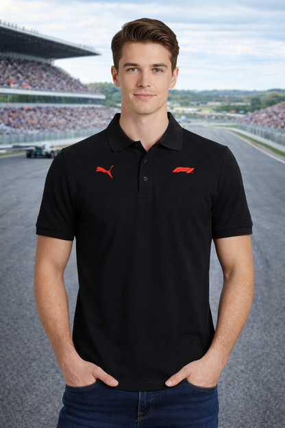 F1 Koszulka polo męska PUMA X F1 czarna