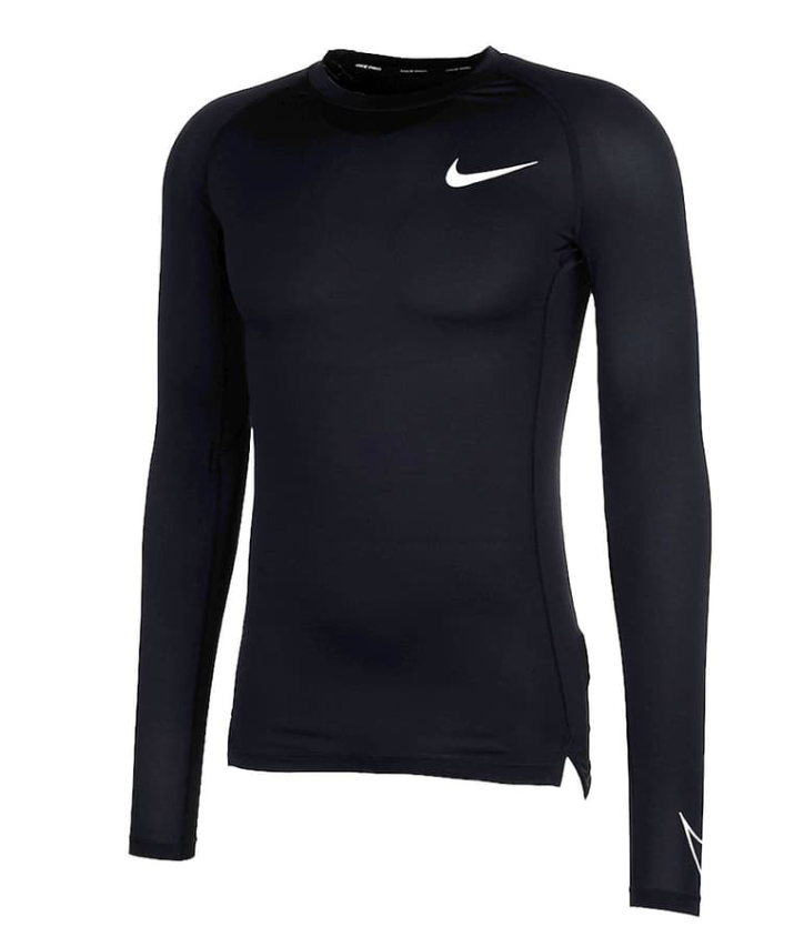 Koszulka z długim rękawem Nike Performance Pro Tight Fit, czarno-biała,