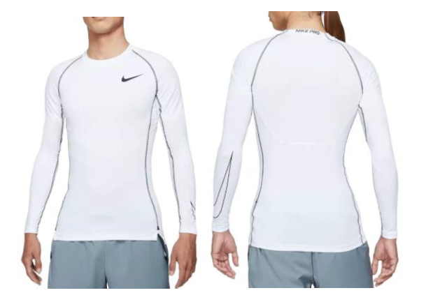 Koszulka z długim rękawem Nike Performance Pro Tight Fit, BIAŁA