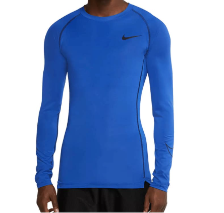Koszulka z długim rękawem Nike Performance Pro Tight Fit, NIEBIESKO CZARNA