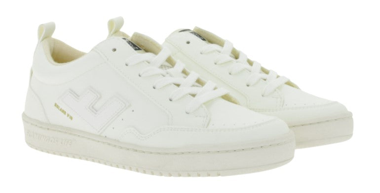 Buty miejskie damskie FLAMINGOS LIFE Roland V10 Wegańskie trampki niskie Wyprodukowano w Hiszpanii Kolor złamanej bieli