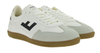 Buty miejskie damskie FLAMINGOS LIFE Burela Slim, wegańskie trampki niskie, wyprodukowane w Portugalii, wanilia/czarne