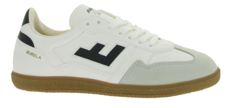 Buty miejskie damskie FLAMINGOS LIFE Burela Slim, wegańskie trampki niskie, wyprodukowane w Portugalii, wanilia/czarne