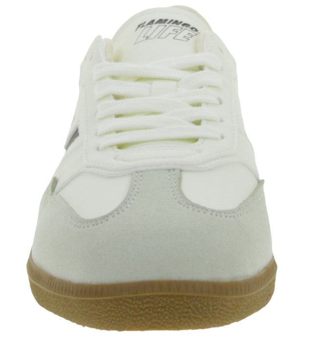 Buty miejskie damskie FLAMINGOS LIFE Burela Slim, wegańskie trampki niskie, wyprodukowane w Portugalii, wanilia/czarne