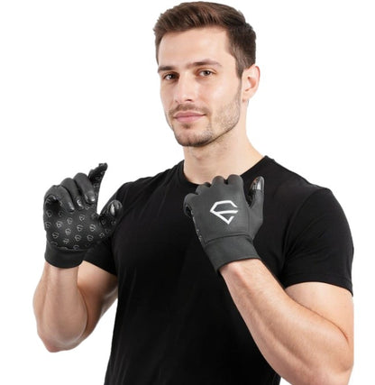 Rękawiczki rowerowe EGREGIE męskie z podszewką z polaru, do biegania z funkcją obsługi dotykowej smartfona