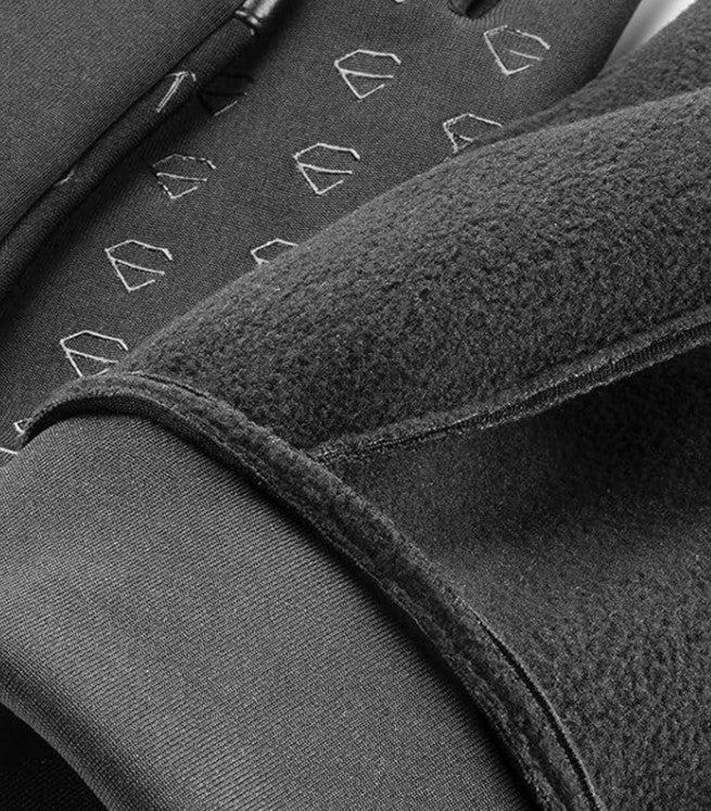 Rękawiczki rowerowe EGREGIE męskie z podszewką z polaru, do biegania z funkcją obsługi dotykowej smartfona