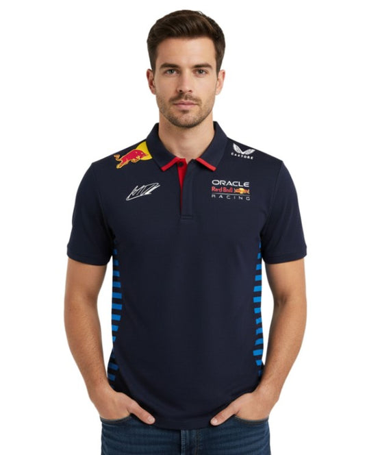 Koszulka polo męska Oracle Red Bull Max-Verstappen Racing 2024 Formuła 1 F1 Team