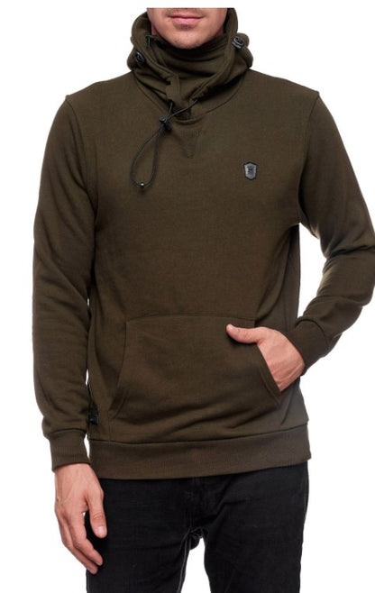Męska sportowa bluza z kapturem/kominiarką RUSTY NEAL, kolor khaki