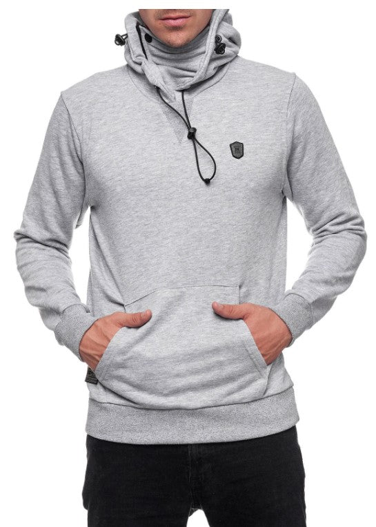 Męska sportowa bluza z kapturem/kominiarką Rusty Neal szara